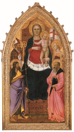 Madonna and Child Enthroned with Saints Zenobius, John the Baptist, Reparata and John the Evangelist by Nardo di Cione