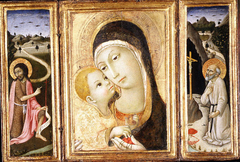 Madonna and Child; Saint John the Baptist; Saint Jerome by Sano di Pietro