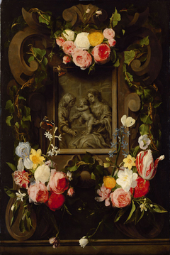 Madonna and Child with St Anna in a Flower Garland by Daniel Seghers