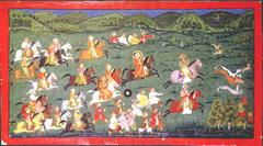 Maharana Sangram Singh II Hunts Hares at Naramangra by anonymous painter