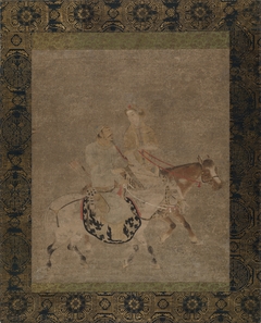 Man and Woman on Horseback by Anonymous