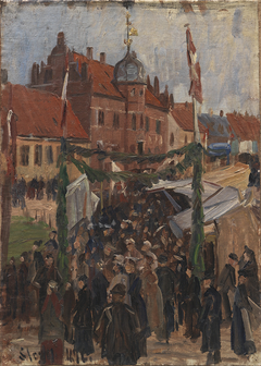 Marked på Stege Torv by Albert Gottschalk