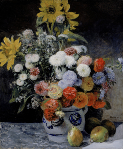 Mixed Flowers in an Earthenware Pot by Auguste Renoir