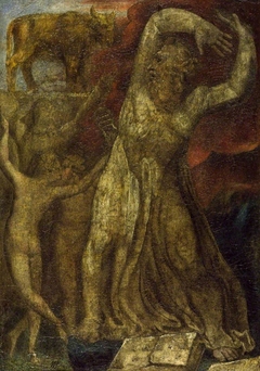 Moses Indignant at the Golden Calf by William Blake