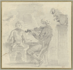 Musicerend gezelschap by Eugène Delacroix