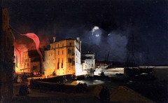 Nocturnal Celebrations in Via Eugenia at Venice by Ippolito Caffi