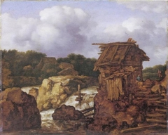 Nordic Landscape with Waterfall by Allaert van Everdingen