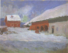 Norvège, les maisons rouges à Björnegaard by Claude Monet