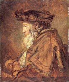 Oil sketch of an old man by Rembrandt