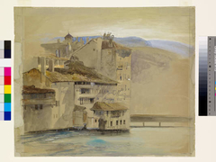 Old Houses on the Rhône Island, Geneva by John Ruskin