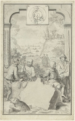 Ontwerp voor titelpagina voor Hedendaagsche Historie, deel VII by Jan Caspar Philips