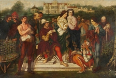 Orlando about to engage with Charles the Wrestler, a Scene from Shakespeare's As You Like It by Anonymous