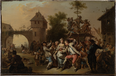 Outdoor Dance in a Village by Johann Conrad Seekatz