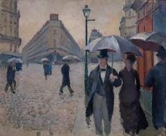 Paris Street. Raining (study) by Gustave Caillebotte