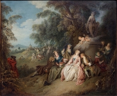 Pastoral Feast near a Statue of Venus by Jean-Baptiste Pater