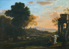 Paysage avec Agar et l'Ange by Claude Lorrain