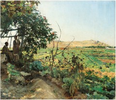 Paysage des abords de Tunis by Émile Friant