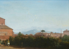 Paysage romain avec San Stefano rotondo by Frederik de Moucheron