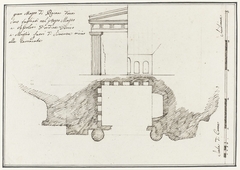 Plattegrond van grafmonument met Dorische zuilen in rots gehouwen en gelegen op afstand van 2 mijl van Syracuse by Louis Mayer