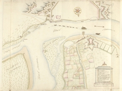 Plattegrond van Nijmegen en omgeving, ca. 1701-1715 by Samuel Du Ry de Champdoré