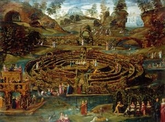 Pleasure Garden with a Maze by Lodewijk Toeput