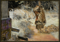 Poisoned water well, sketch by Jacek Malczewski