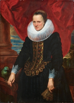 Portrait of a Woman with a Parrot by Anthony van Dyck