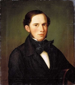 Portrait of Johan Sebastian Welhaven by Carl Peter Lehmann