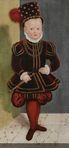 Portrait of Prince Christian I, son of Elector August, as a child at the age of 4 by Lucas Cranach the Younger