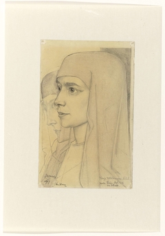 Portret van Treesje Westermann, Moeder Thérèse Huf van Bethanië by Jan Toorop