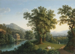 River Landscape with Elements of the English Garden at Caserta by Jacob Philipp Hackert