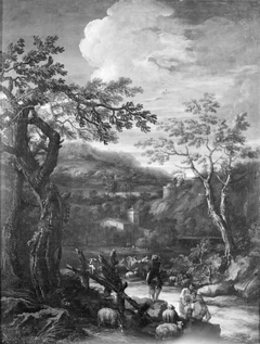 Road with People and Animals by Salvator Rosa