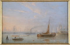 Roeiwedstrijd op het IJ, 1846 by Pieter Hendrik Thomas