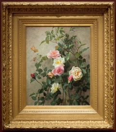 Roses on a Wall by George Cochran Lambdin