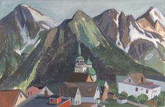 Russian Church and Three Mountains, Sitka by Arthur Kerrick