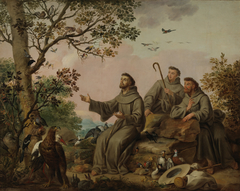 Saint Francis preaching to the birds by Antonio Carnicero