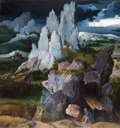 Saint Jerome in a Rocky Landscape by Joachim Patinir