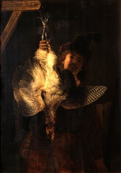 Self-portrait with a Dead Bittern (Botaurus stellaris, Dutch: Roerdomp) by Rembrandt