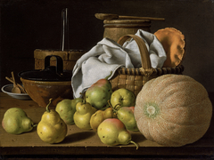 Still Life with Melon and Pears by Luis Egidio Meléndez