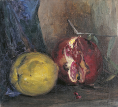 Still life with pomegranate and quince by Vasileios Chatzis