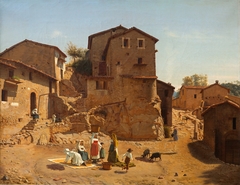 Street Scene from Gerano in the Sabine Hills by Frederik Vermehren