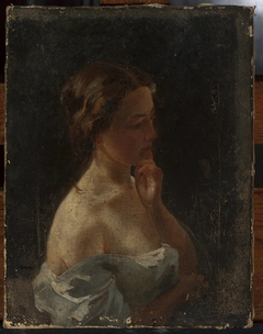 Study of a young woman by Stanisław Chlebowski