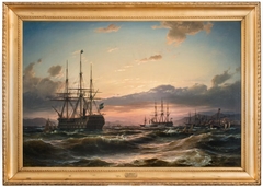 Swedish Men-of-war off Älvsborg by Carl Frederik Sørensen