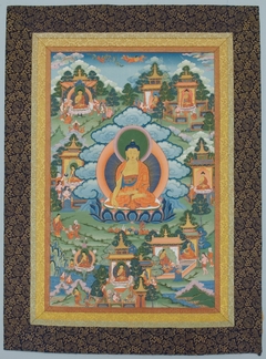 Tangka with Buddha by Anonymous