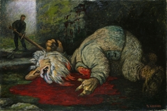 The Ash Lad beheads the Troll by Theodor Kittelsen