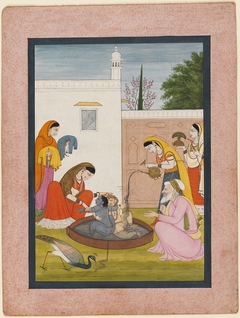 The Bath of Krishna and Balarama by anonymous painter