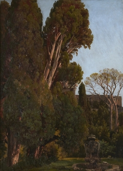 The Cypresses at the Villa d'este at Tivoli by Worthington Whittredge