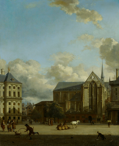 The Dam, Amsterdam by Jan van der Heyden