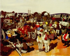 The Fair in Csíkszereda by Vilmos Aba-Novák