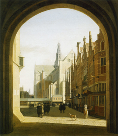 The Grote Kerk at Haarlem, Seen from the City Hall by Gerrit Adriaenszoon Berckheyde